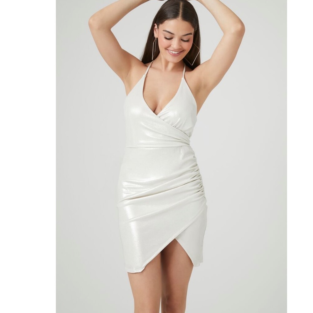 Forever 21 Shimmering Silver Mini Dress